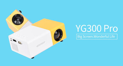 Home Theater YG300 Mini Projector Support 1080P Decoding Built-in Audio LED Projector for Smartphone Notebook 3D Glasses As Gift